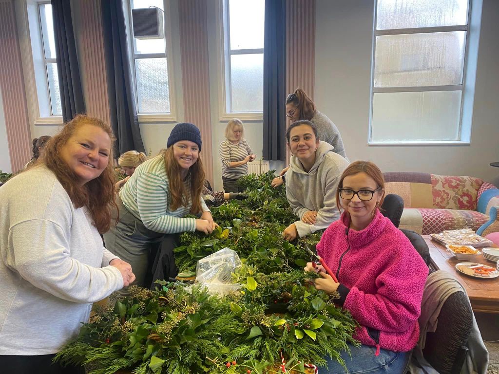 Wreath making social activity