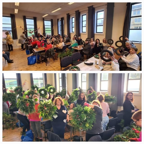 wreath decorating in November